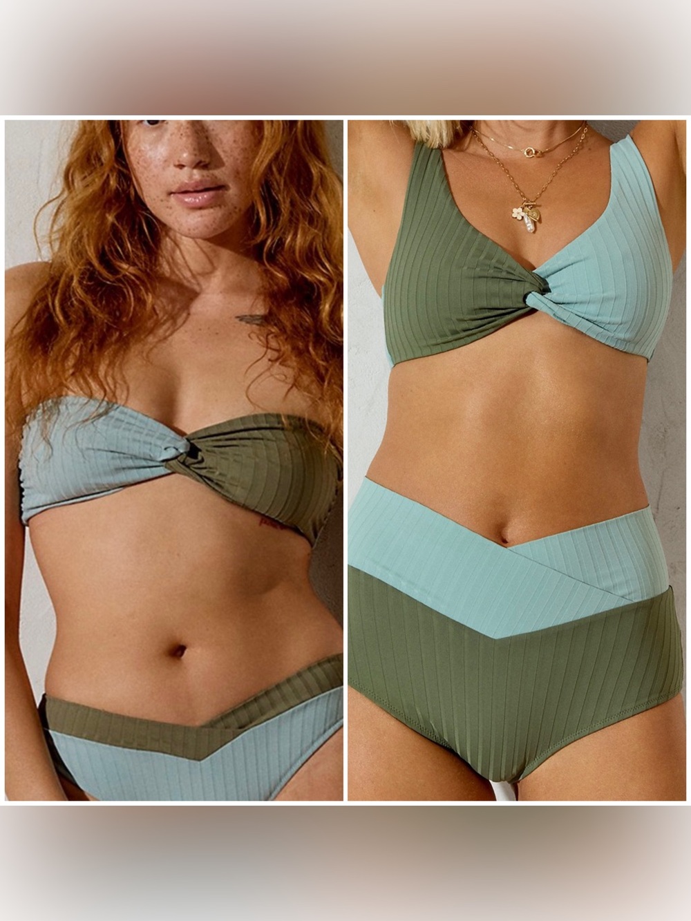 Aerie Ribbed Strapless Bikini